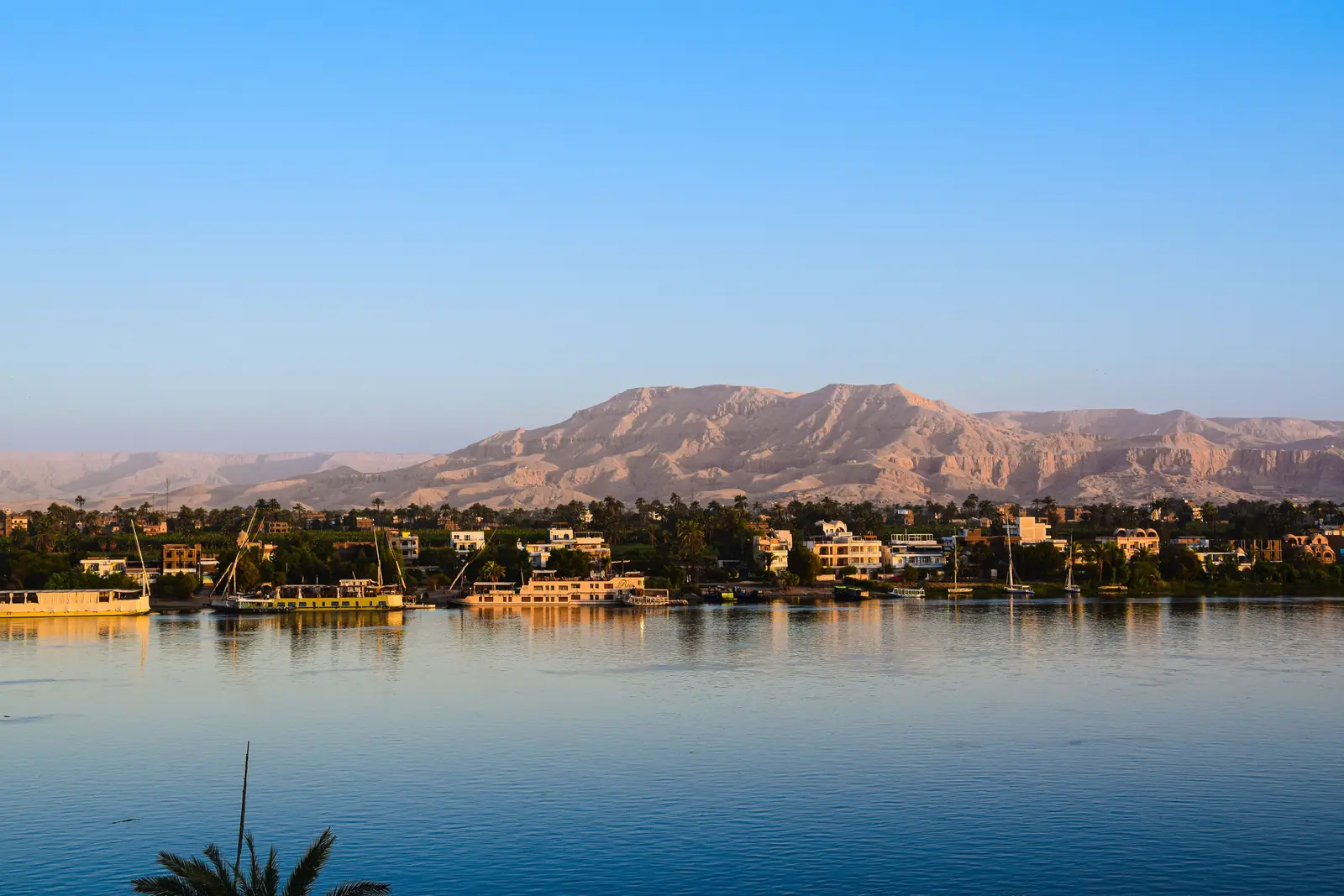 El río Nilo al atardecer